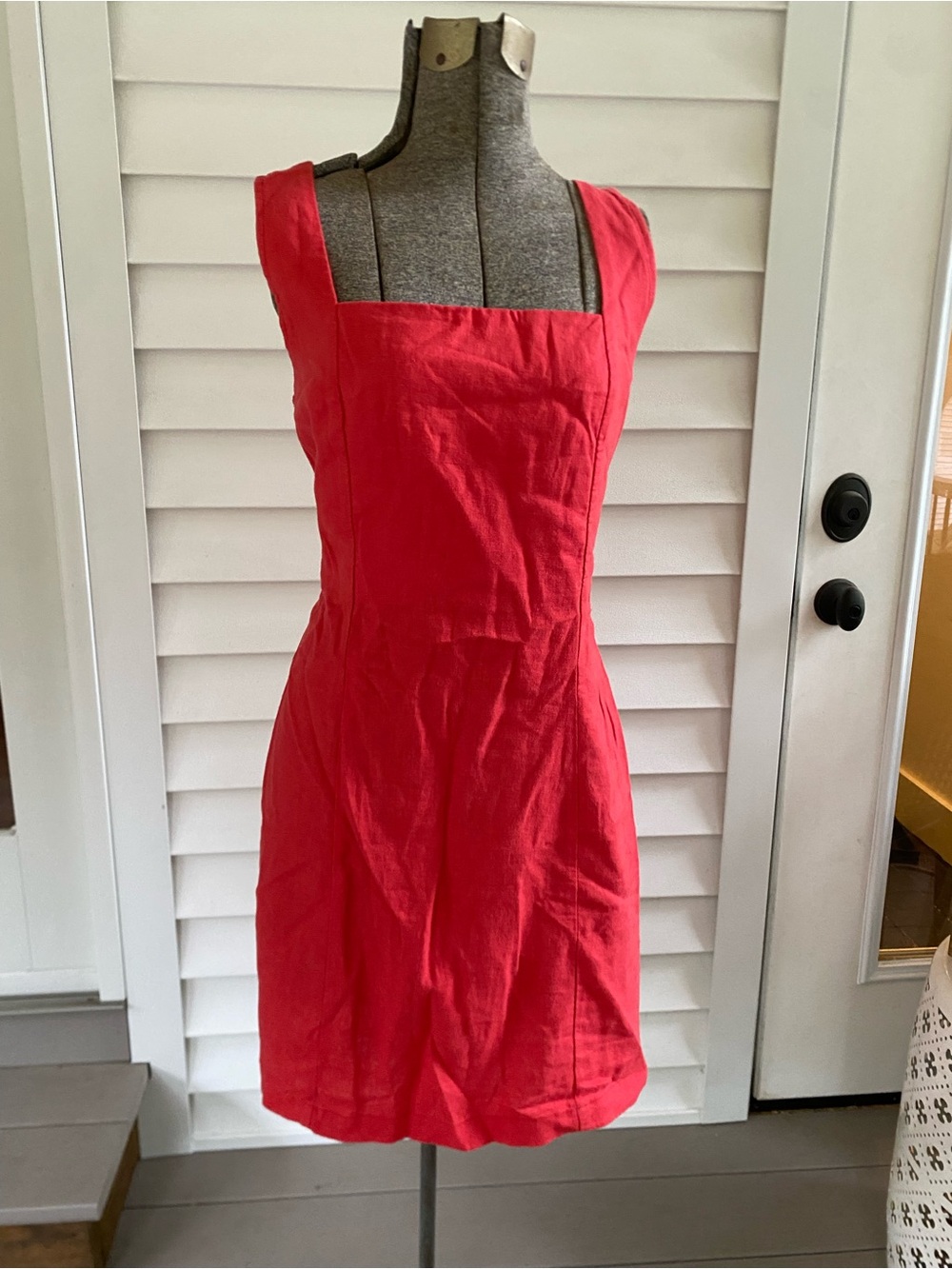 Old Navy Red Square-Neck Mini Dress with Wide Straps